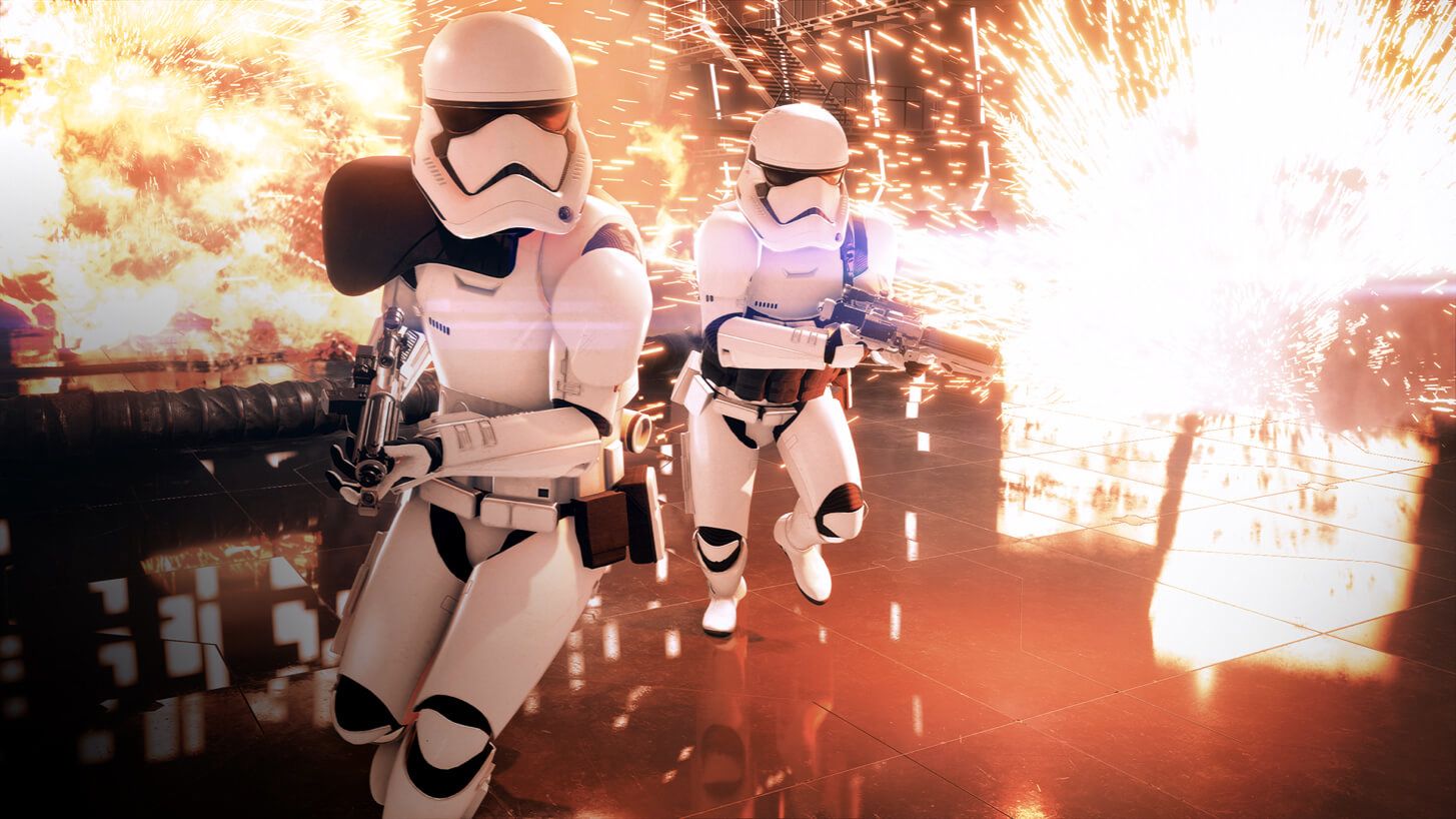 Star Wars Battlefront 2 - stormtroopers with explosions
