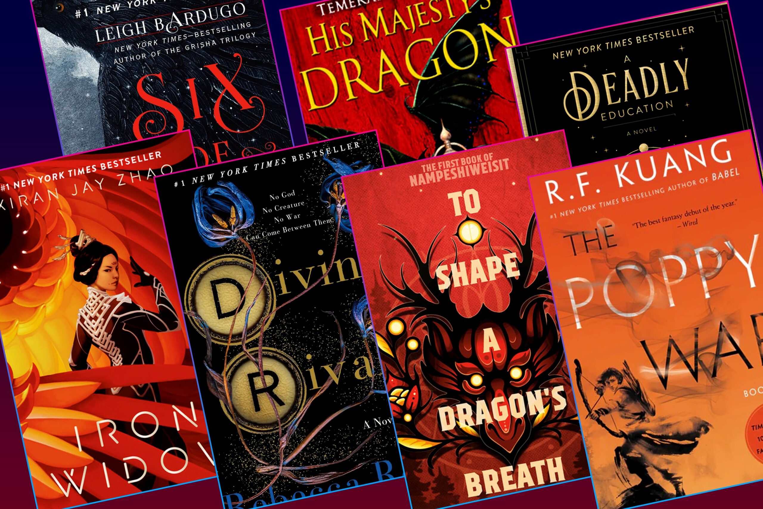 A collage image of book covers included in this post