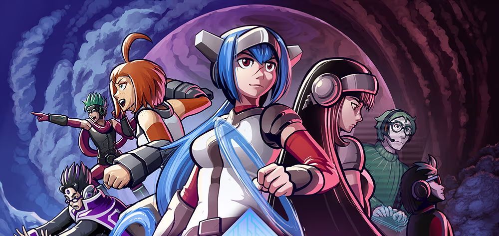 CrossCode cropped key art shows the secondary characters in action poses alongside the protagonist.