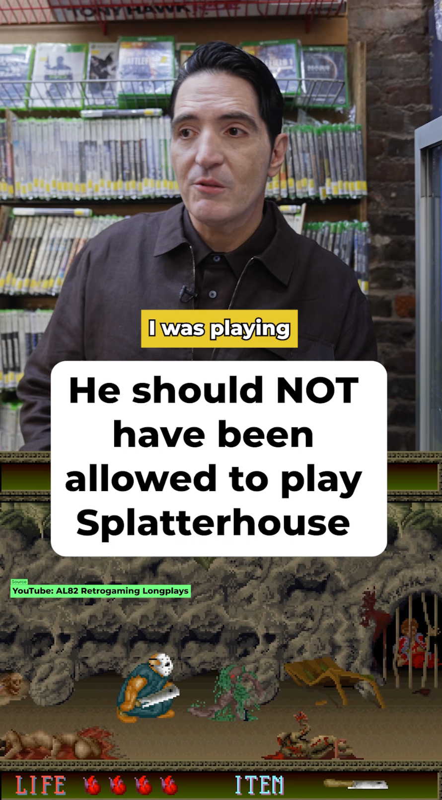 David Dastmalchian Takes on Splatterhouse’s Horrific Arcade Challenge