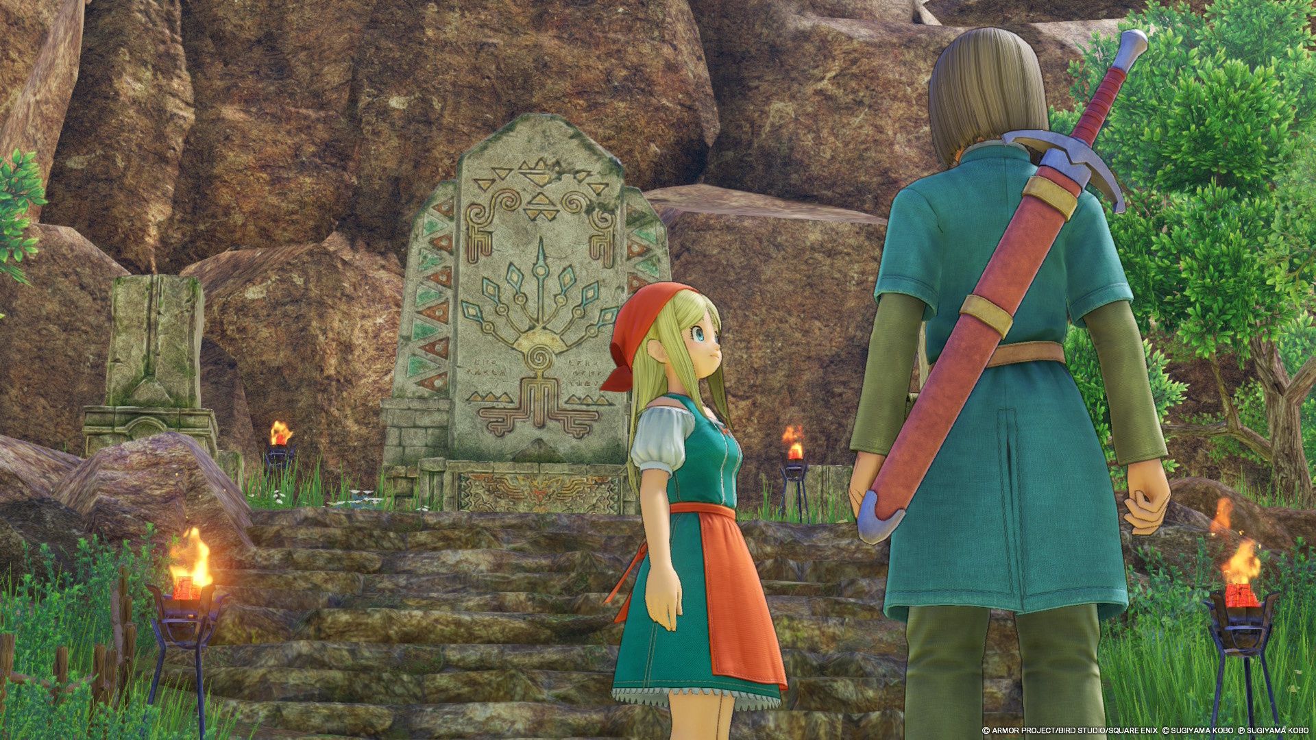 The hero and Gemma in Dragon Quest 11 on Switch 2