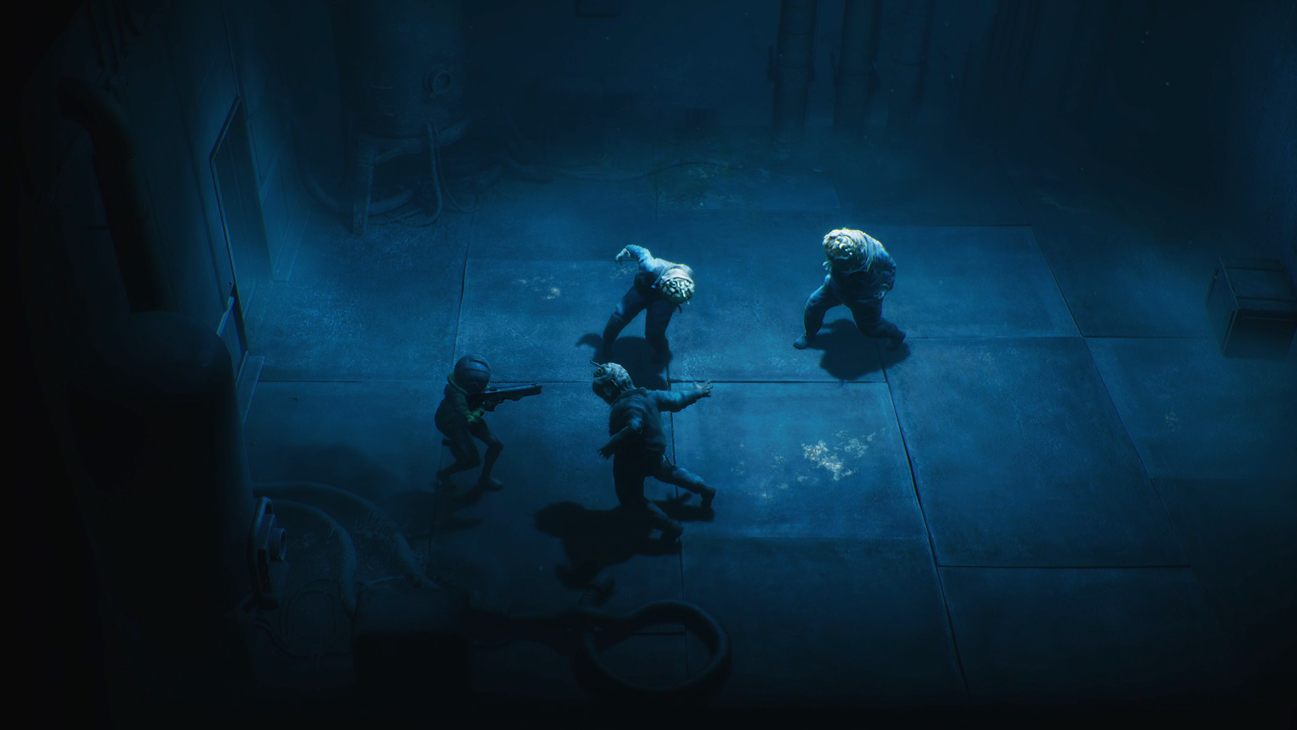 Cel fights zombies in End of Abyss.