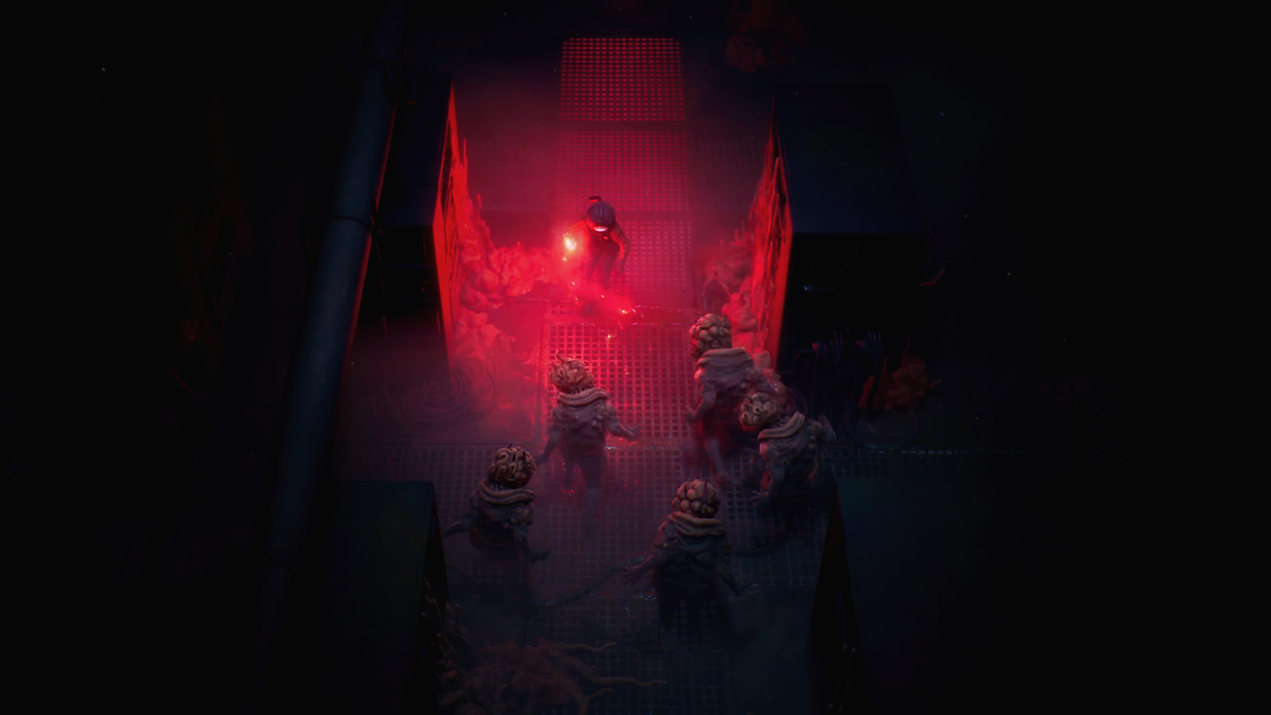 Cel holds a flare in End of Abyss.