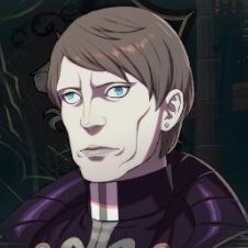 A man a lazy eye and brown neat combed-over hair in Fire Emblem: Fortune's Weave
