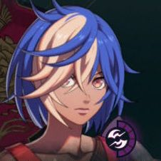 A person with shaggy blonde and blue hair in Fire Emblem: Fortune's Weave