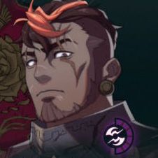 A man with short brown hair, shaved sides, and a streak of orange in the middle in Fire Emblem: Fortune's Weave