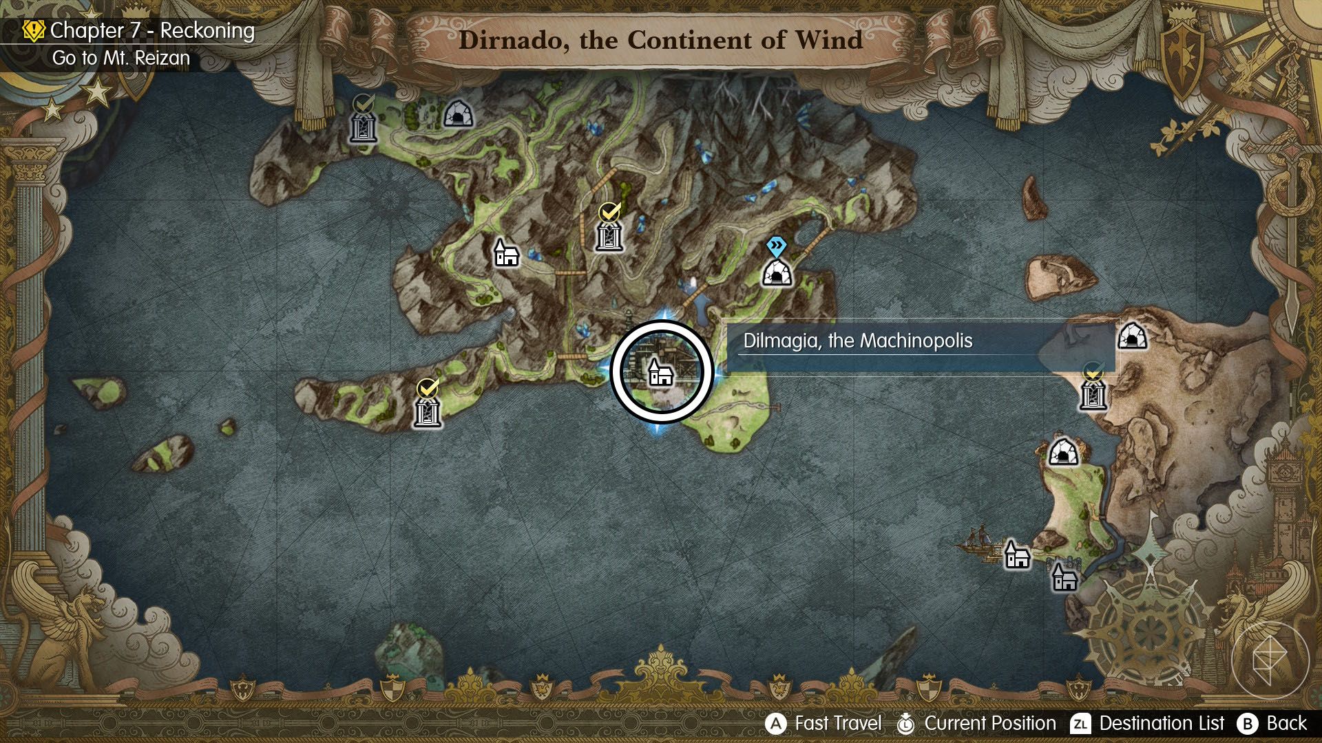 A Final Fantasy Resonance map showing where you can find Aileen