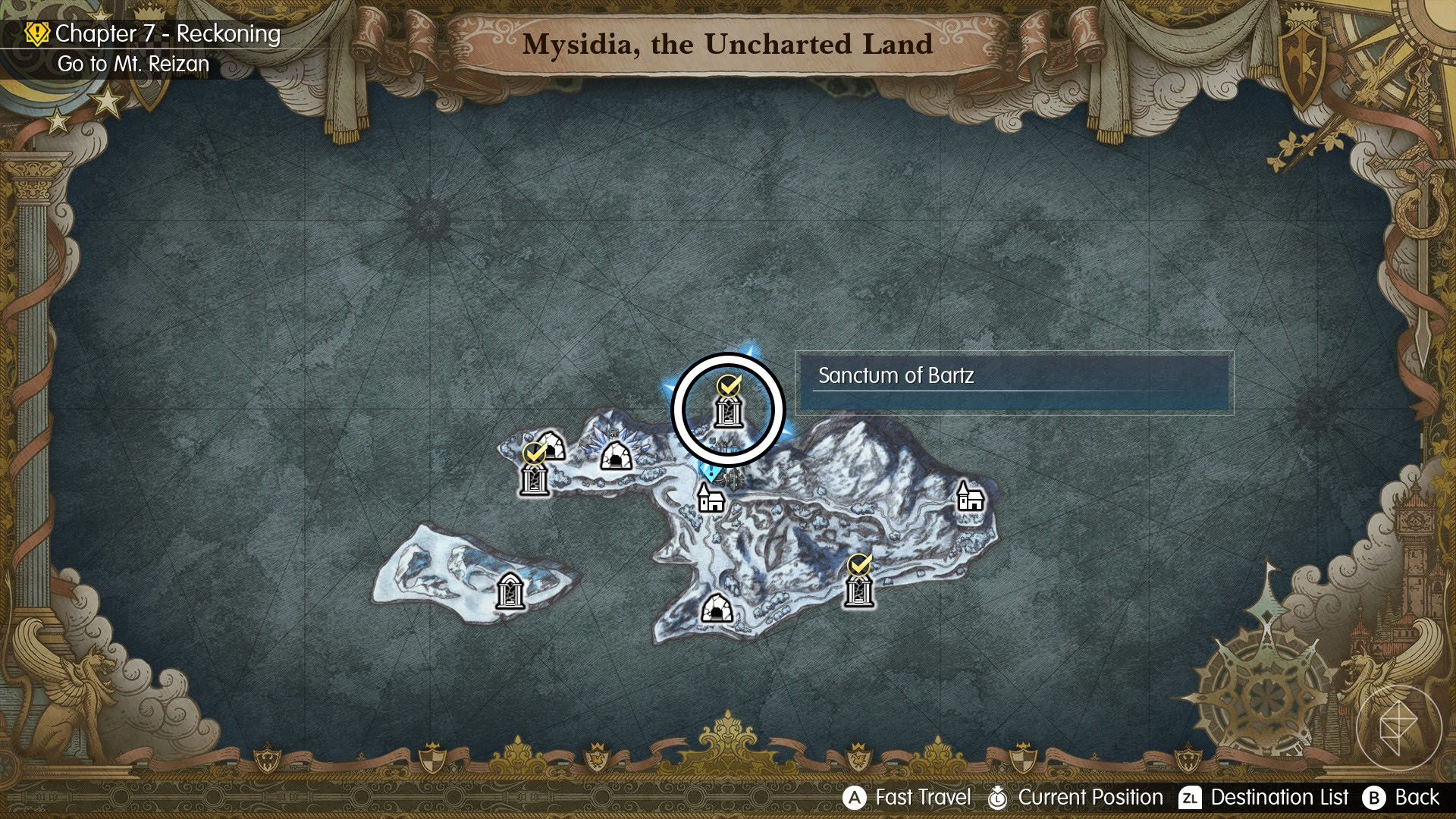 A Final Fantasy Resonance map showing where you can find Bartz