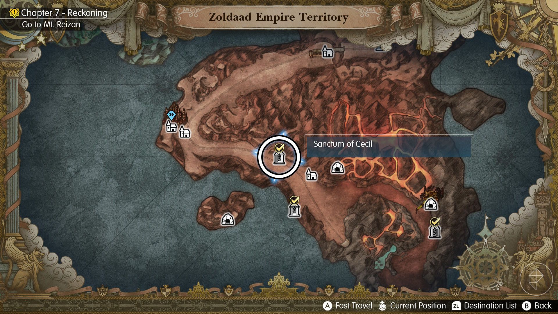 A Final Fantasy Resonance map showing where you can find Cecil