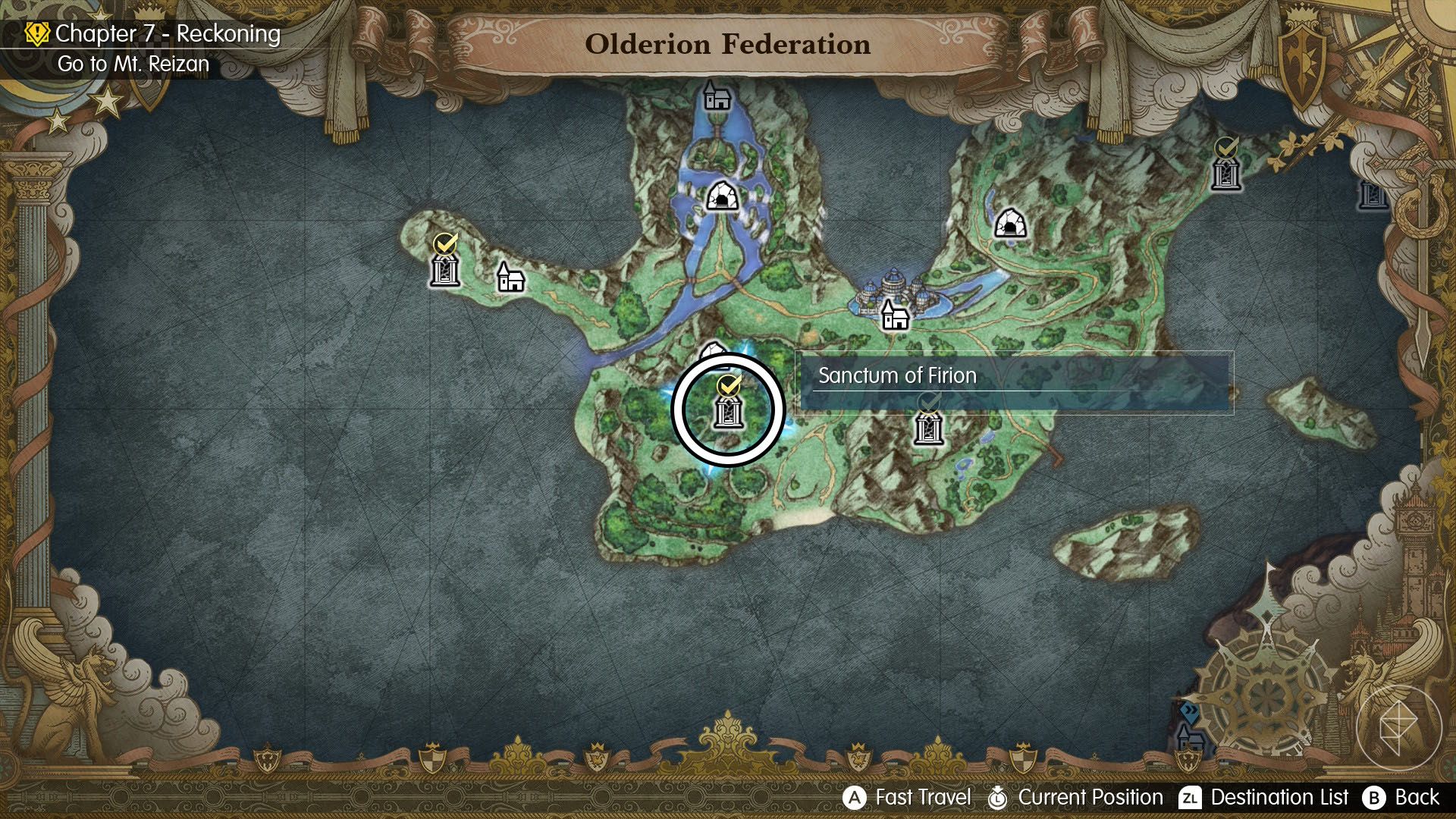 A Final Fantasy Resonance map showing where you can find Firion