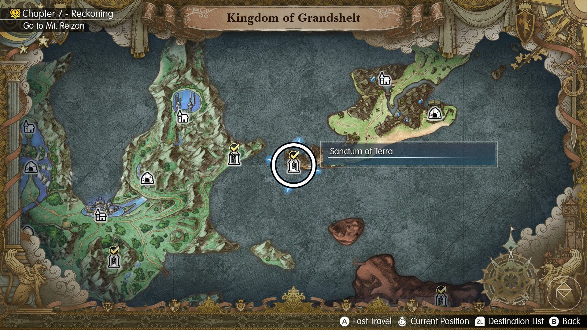 A Final Fantasy Resonance map showing where you can find Terra