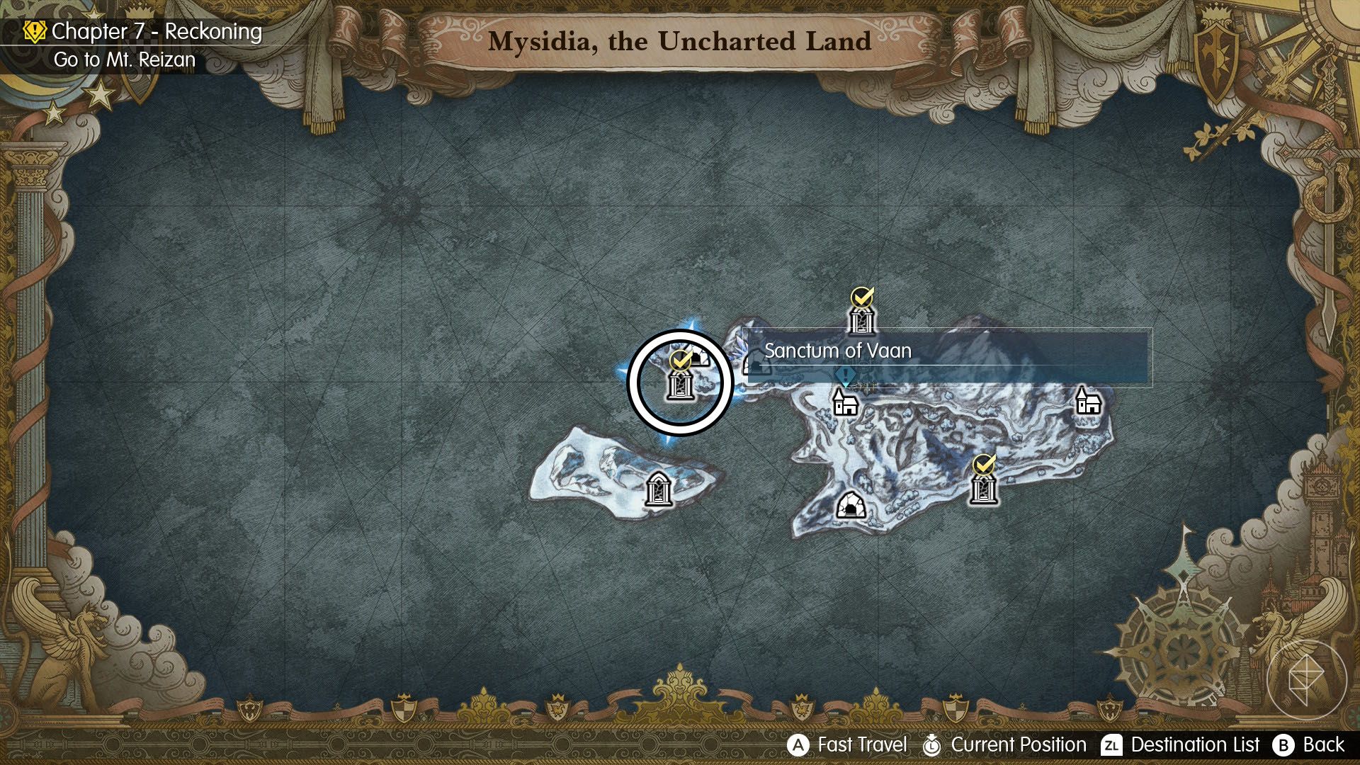 A Final Fantasy Resonance map showing where you can find Vaan