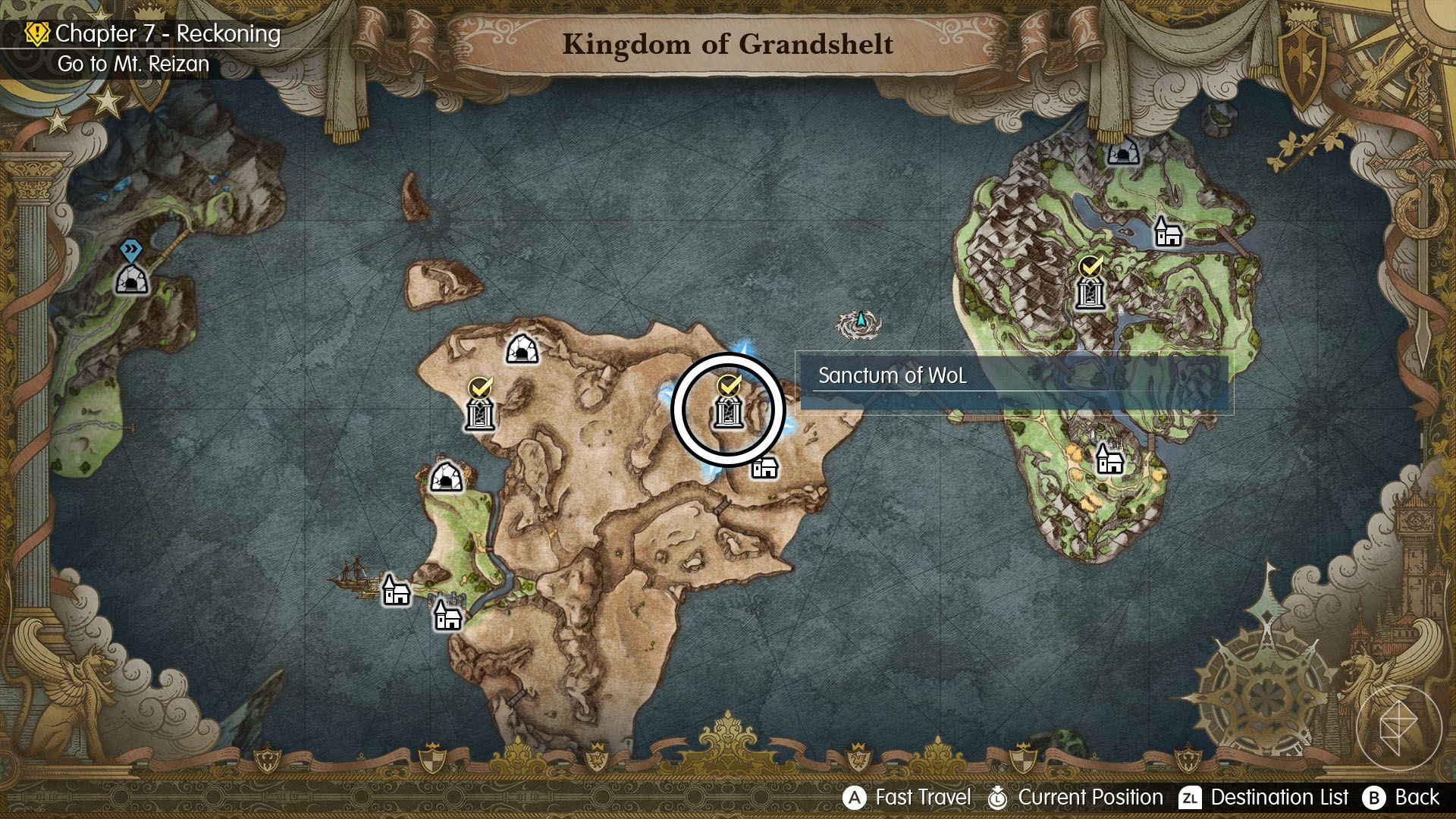 A Final Fantasy Resonance map showing where you can find the Warrior of Light