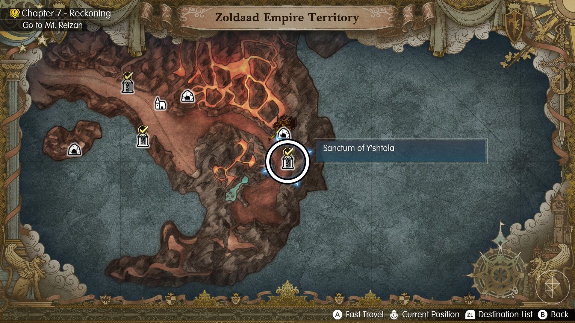 A Final Fantasy Resonance map showing where you can find Y'shtola