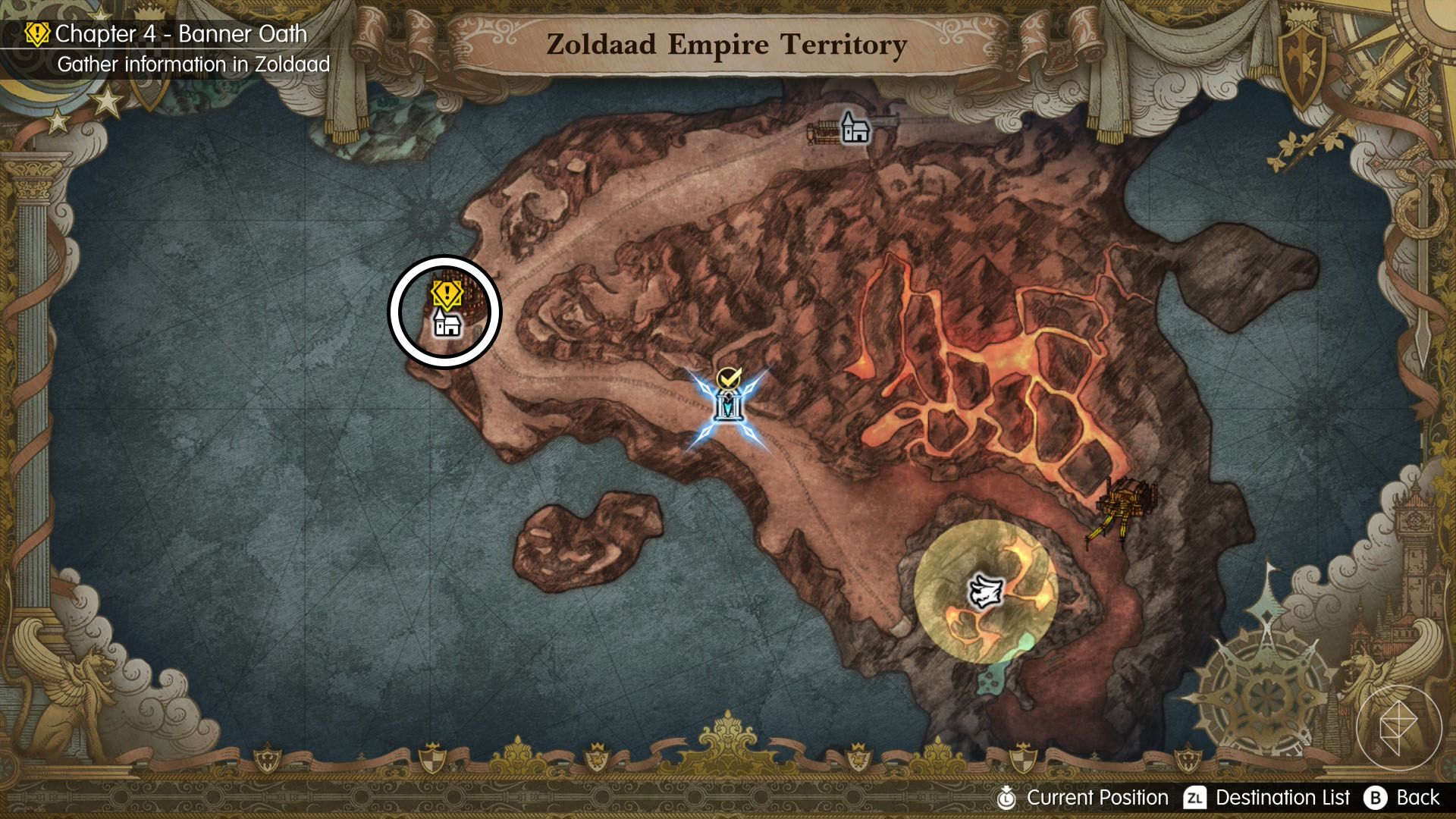A Final Fantasy Resonance map showing where you can find Amelia