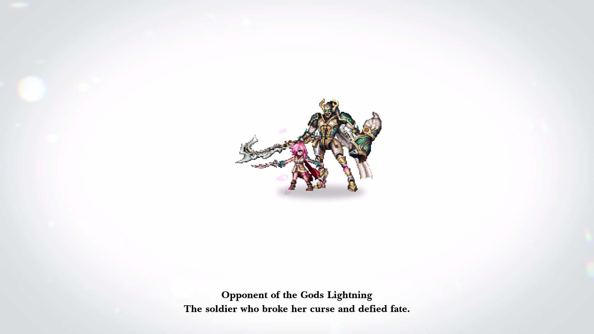 A Final Fantasy Resonance screenshot showing Lightning from Final Fantasy 13