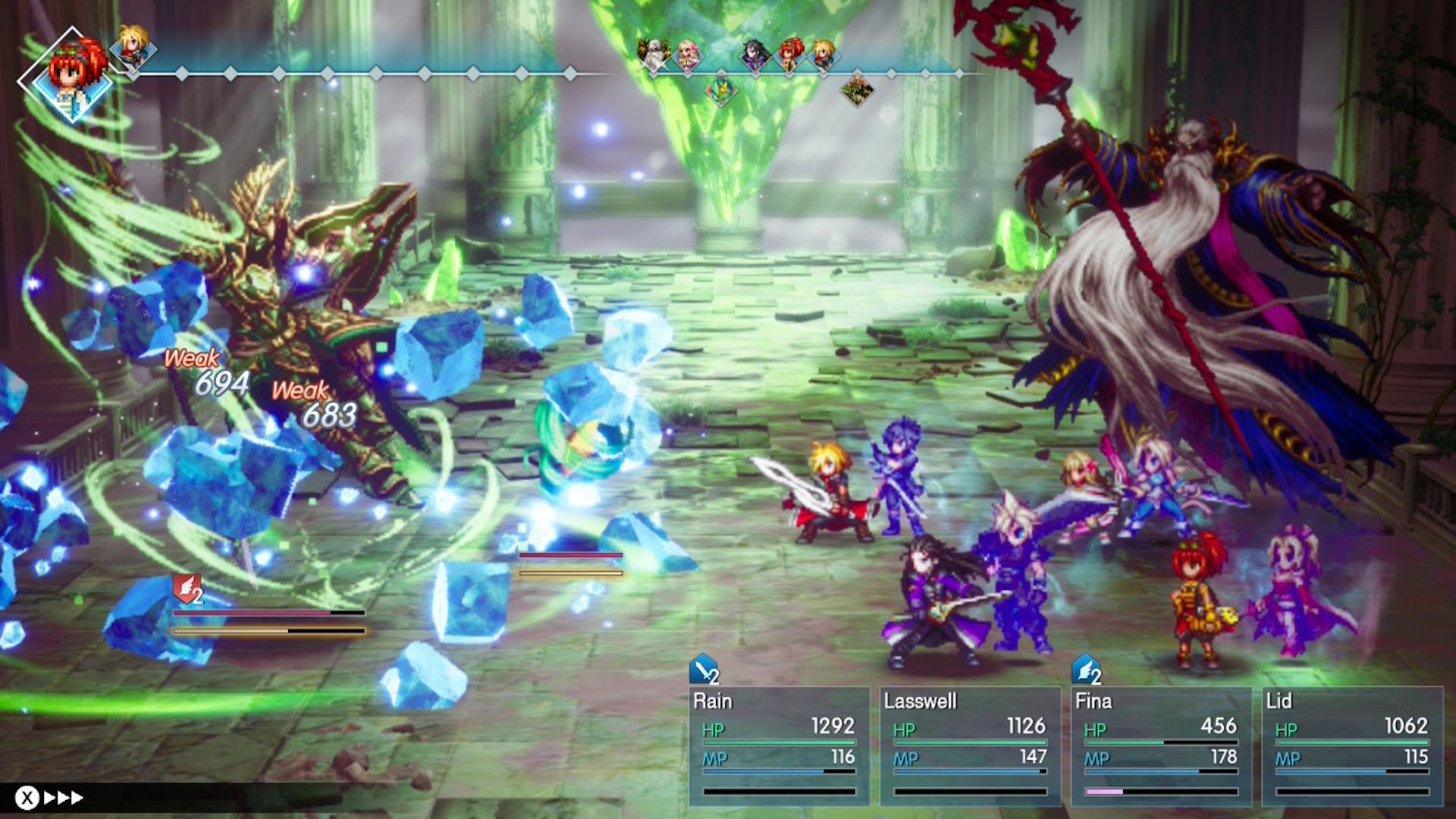 Ramuh joining the battle in Final Fantasy Resonance