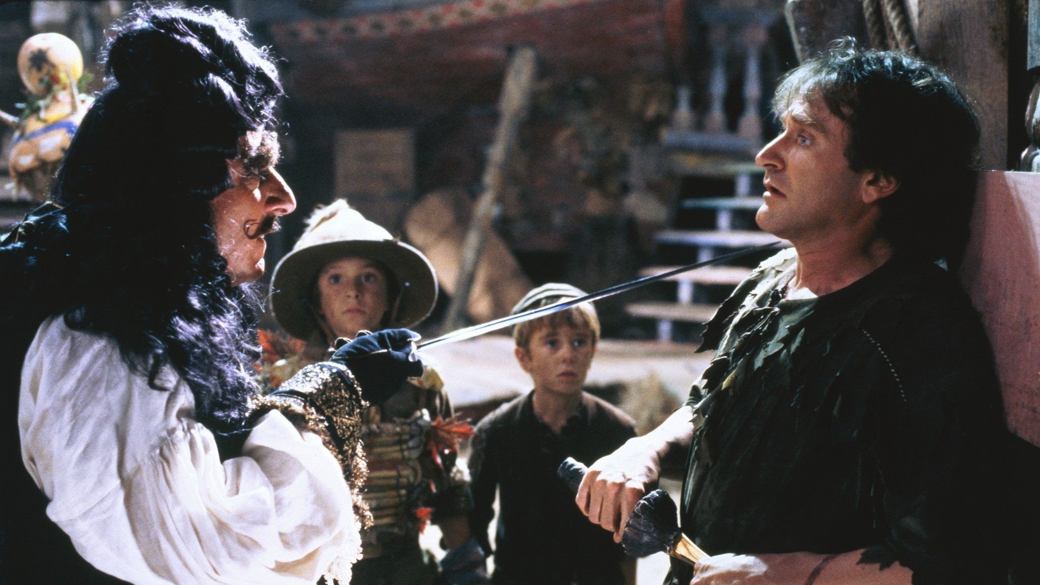 Dustin Hoffman and Robin Williams in Hook.
