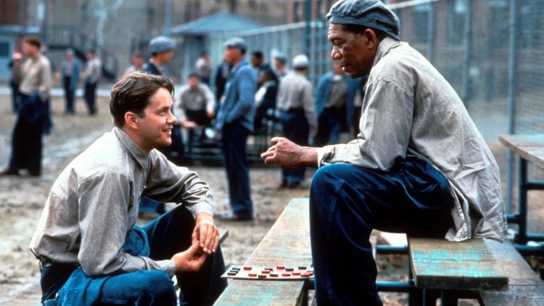 Tim Robbin’s and Morgan Freeman in The Shawshank Redemption