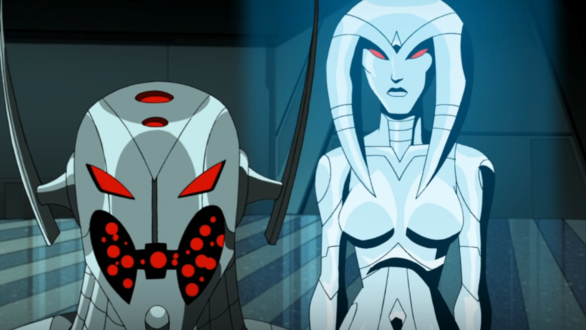 Jocasta stands behind Ultron in Avengers Earth's Mightiest Heroes