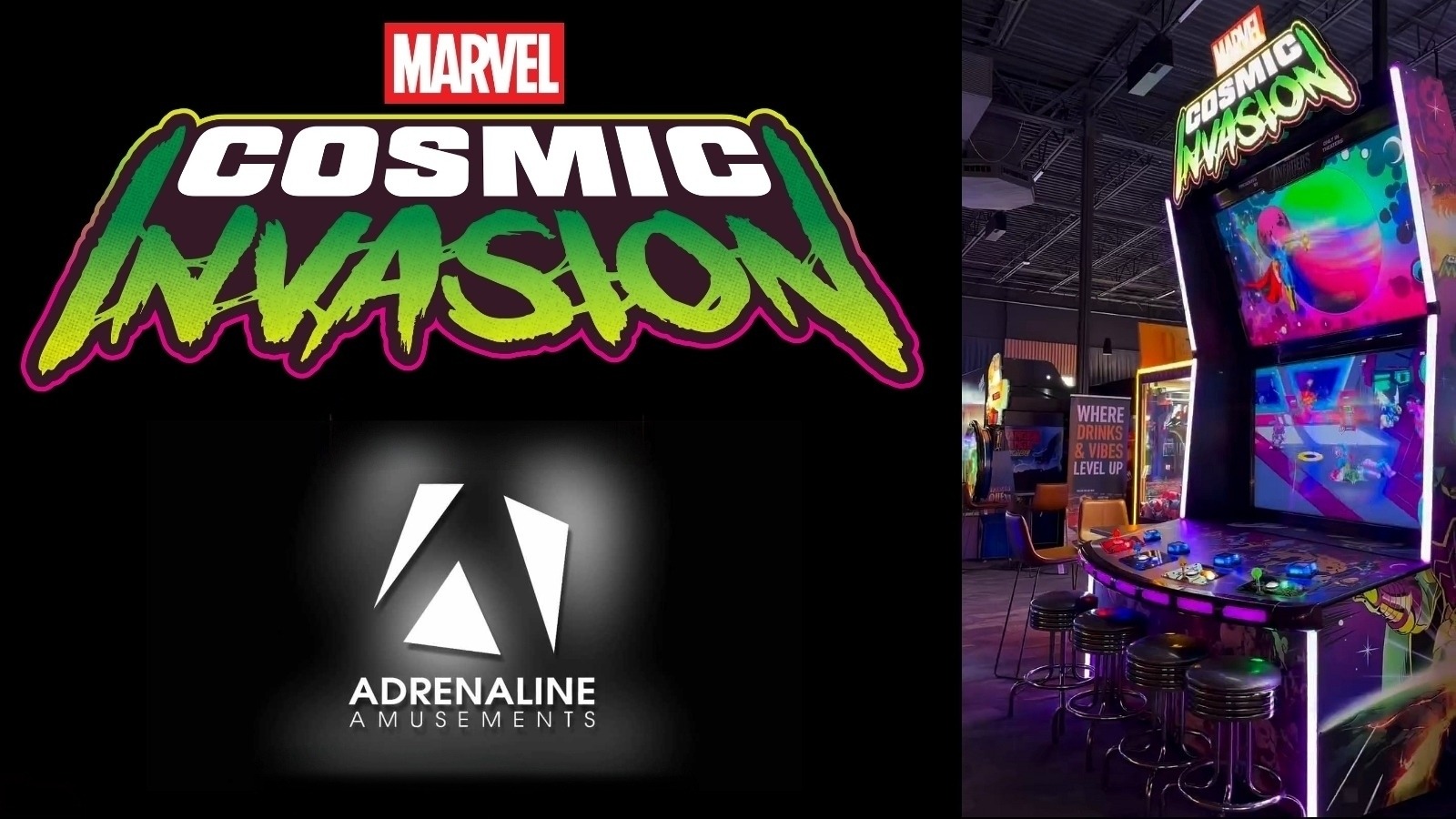 Adrenaline Amusements Tests Marvel Cosmic Invasion Arcade Cabinet