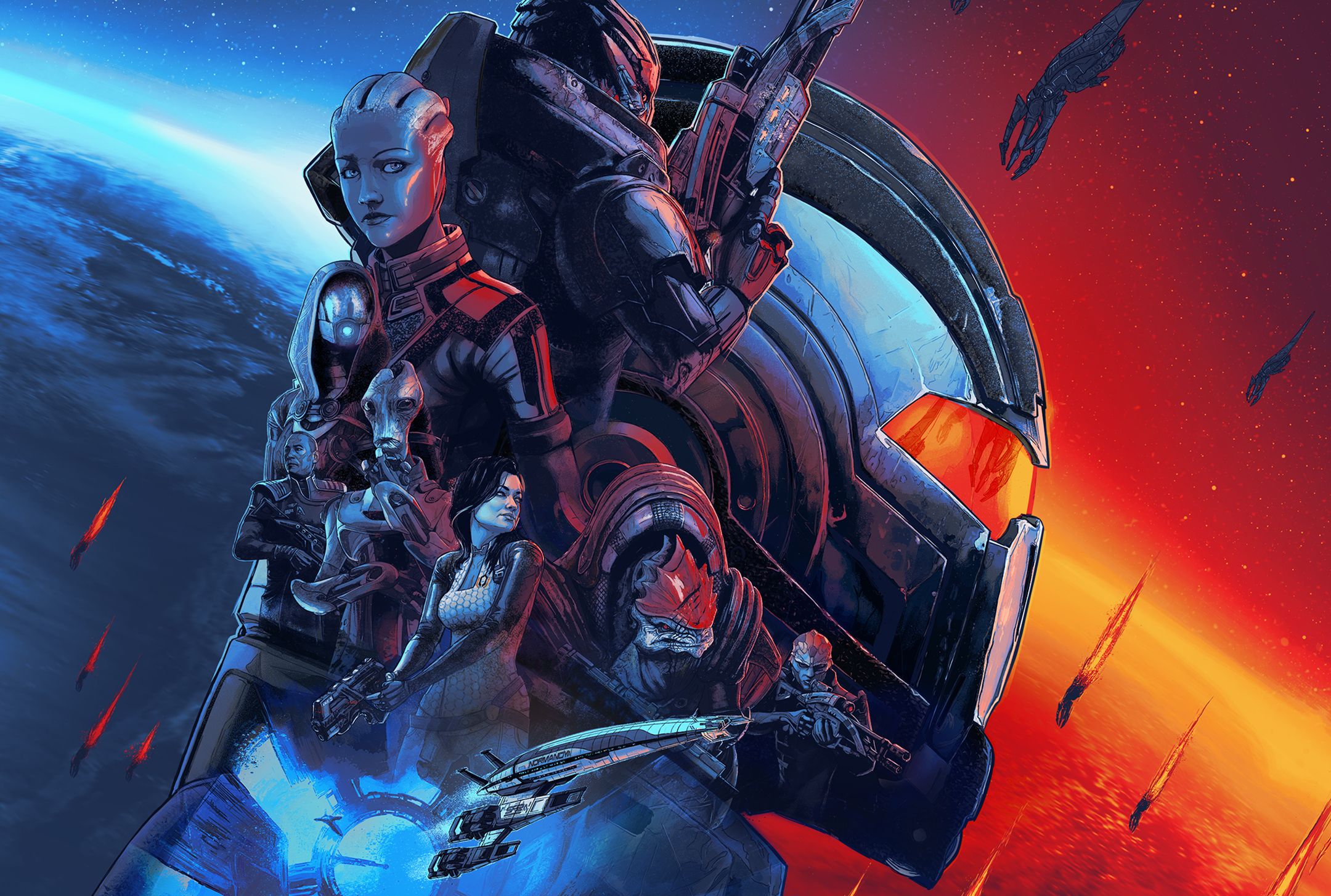 The key art for Mass Effect Legendary Edition