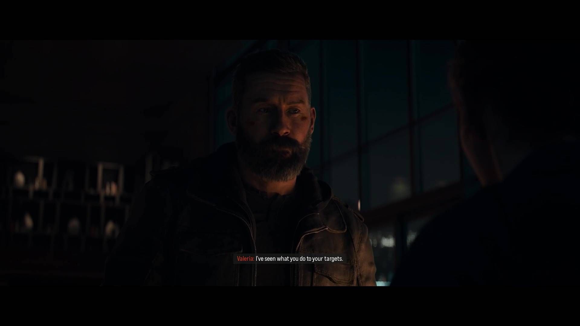 A Modern Warfare 4 screenshot showing Captain Price talking to Valeria.