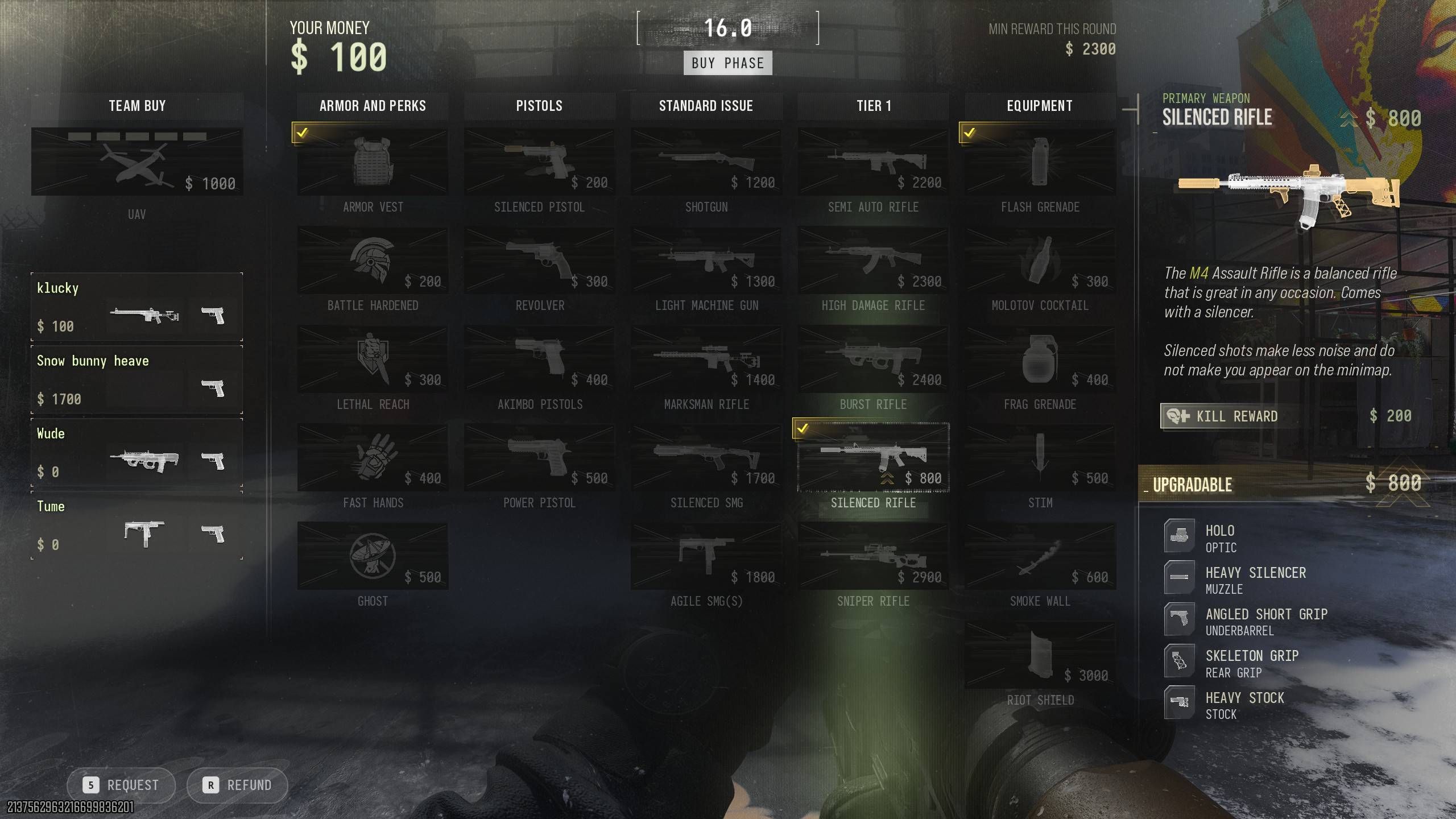 The buy screen in Collateral in MW4.