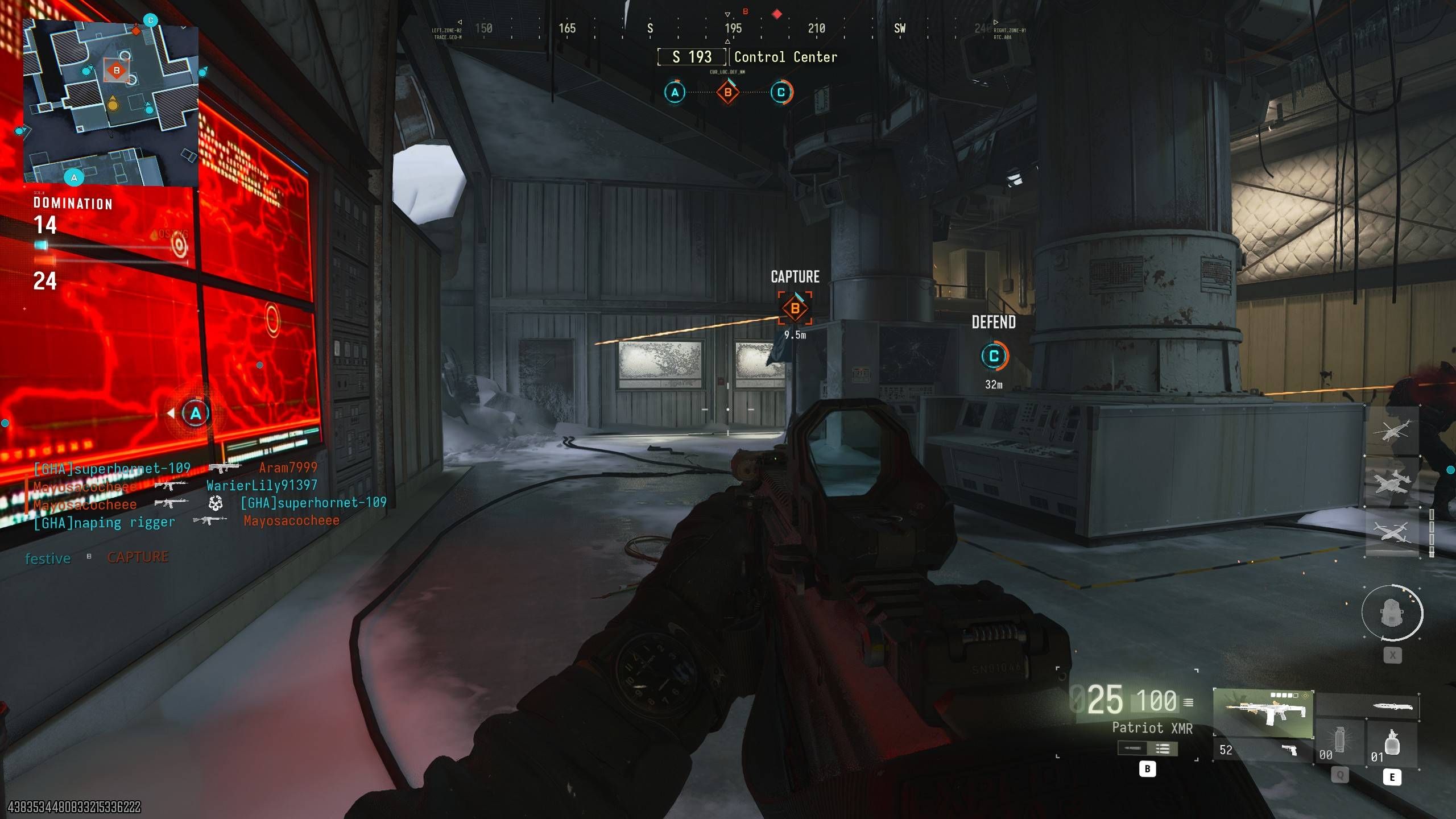 Capturing a point in Domination in MW4.