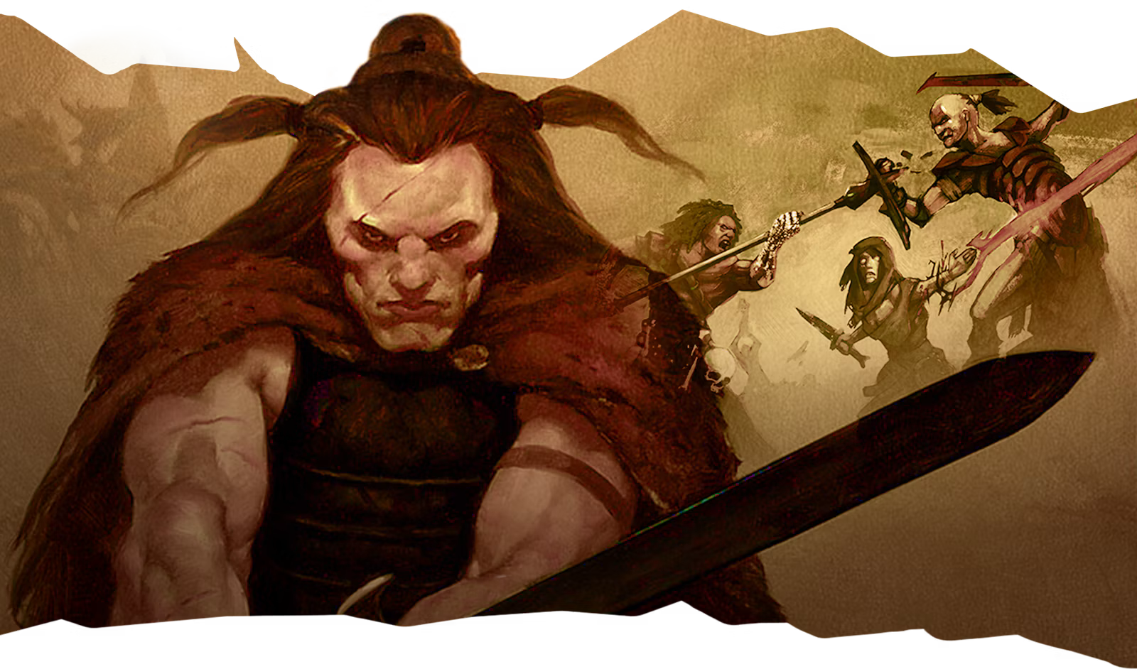 An illustration from the BackerKit page of D&D Dragon Kings campaign setting by Timothy Brown