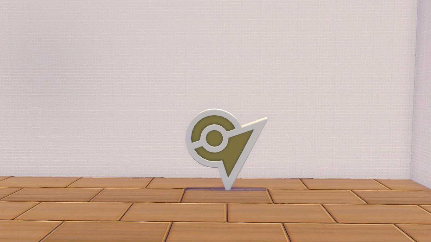 A stone gym emblem in Pokopia.