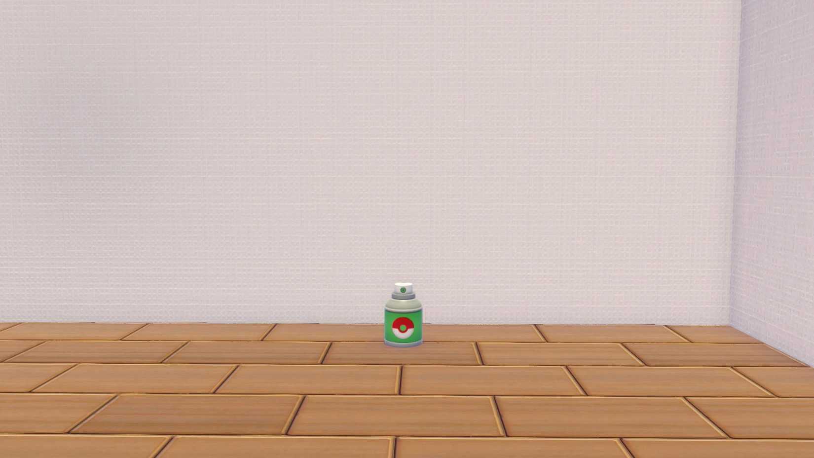 A small green aerosol can with a Poké Ball on it in Pokopia.