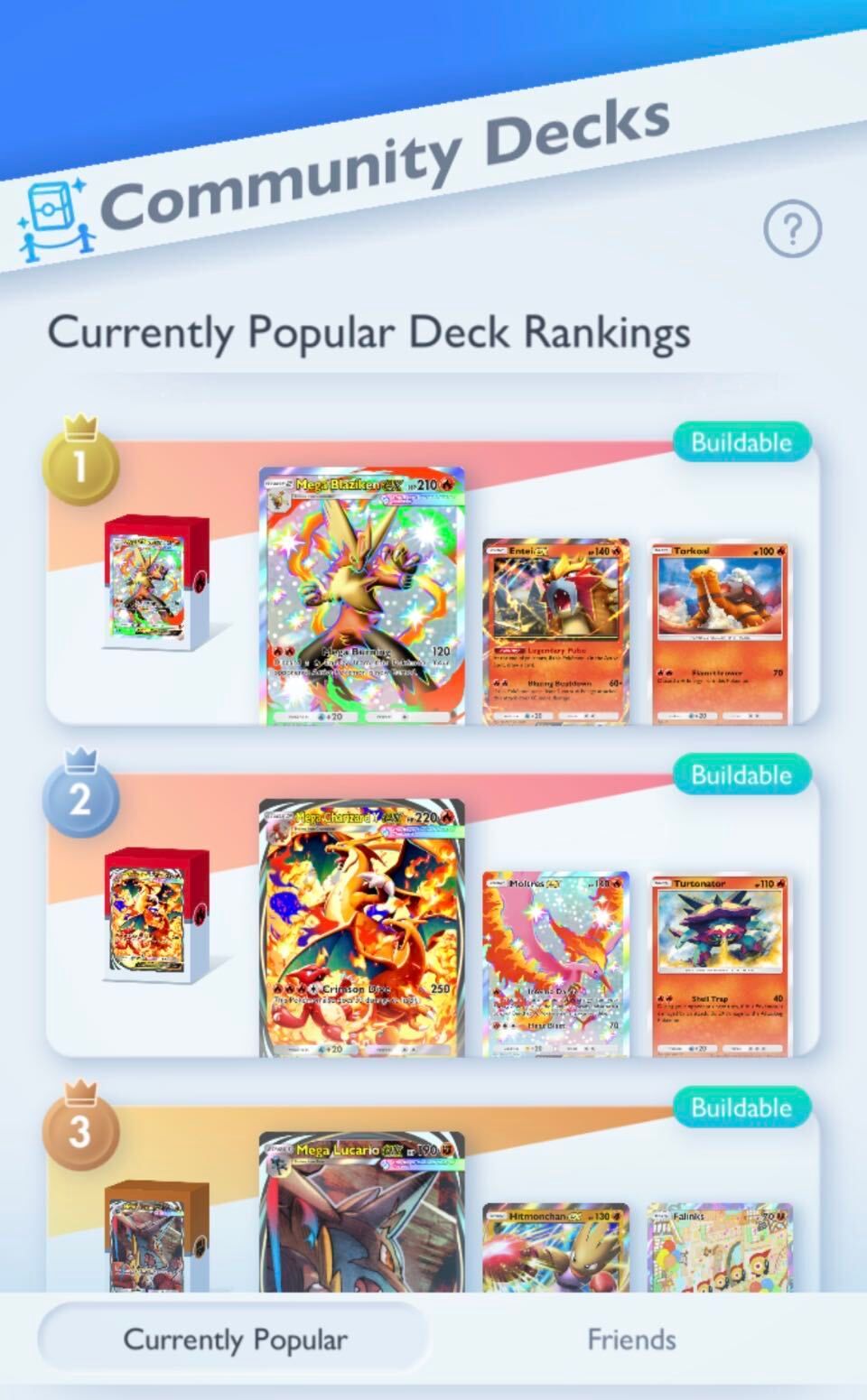 A Community Deck tab appears in Pokemon Trading Card Game Pocket.
