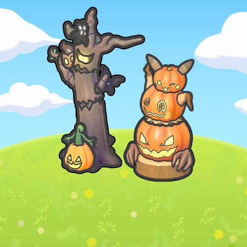 The "Creepy pumpkins" habitat in Pokémon Pokopia