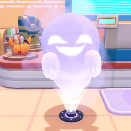 The ghost smoke projector event item from Pokémon Pokopia