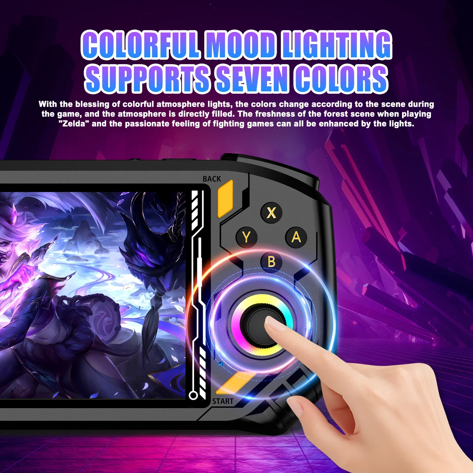 RG52 Mini Handheld Game Console – 22,000+ Retro Games, 5.5" IPS HD Screen, RK3562 Dual System - Image 4