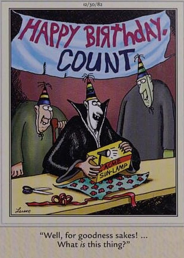 The Far Side vampire gift
