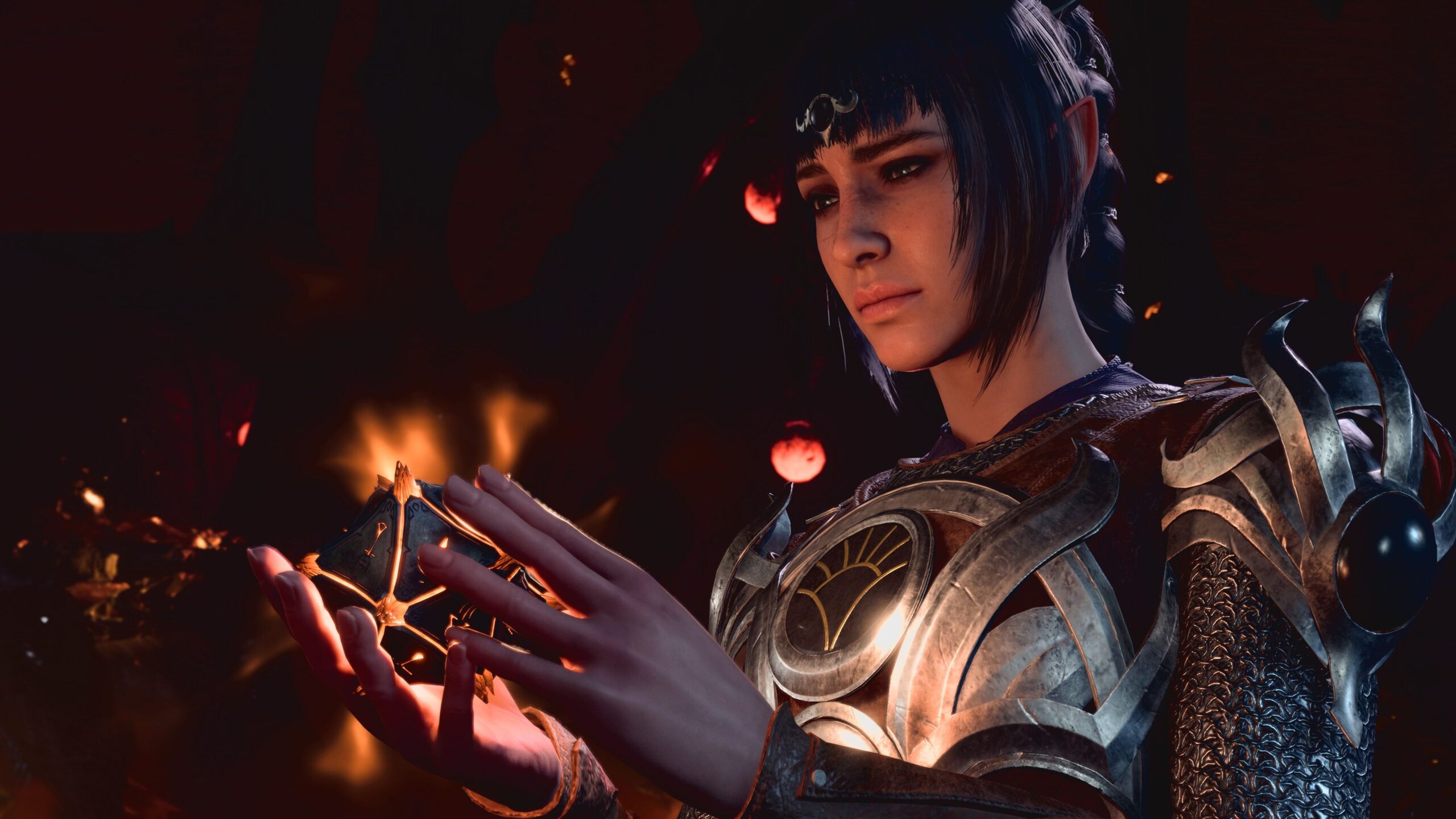 A screenshot of Baldur’s Gate 3 showing the Shadowheart character.
