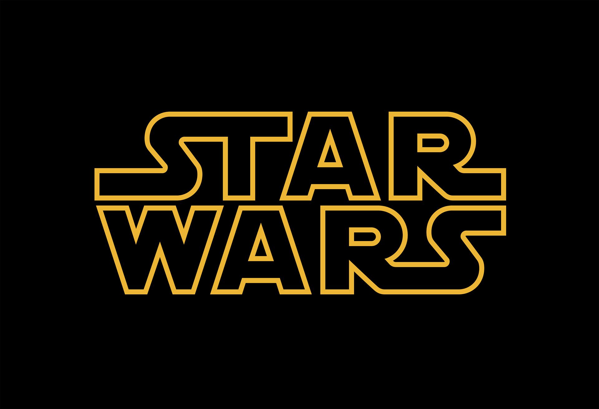 The bright Star Wars logo on a black field.