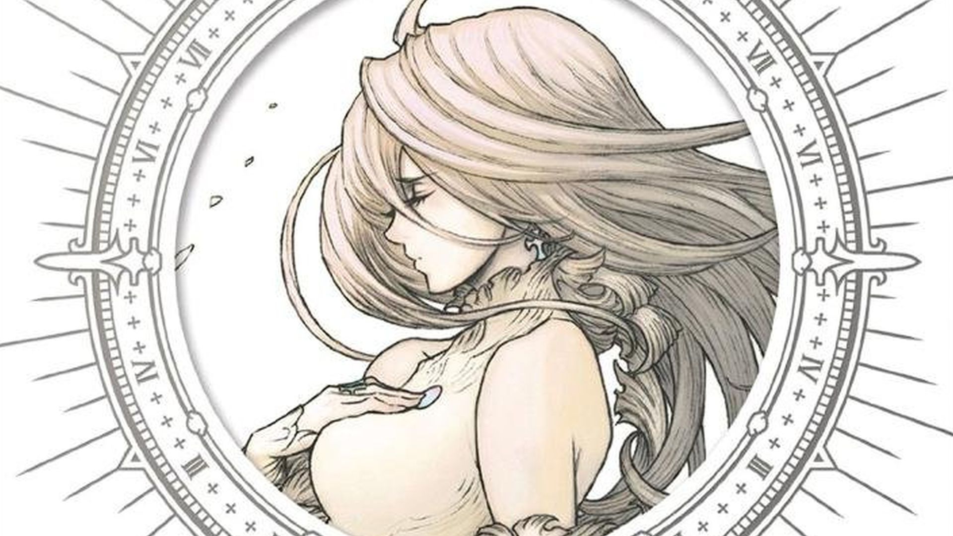 The Last Story Wii cropped cover art shows a woman in profile, her hand to her chest, her hair windswept