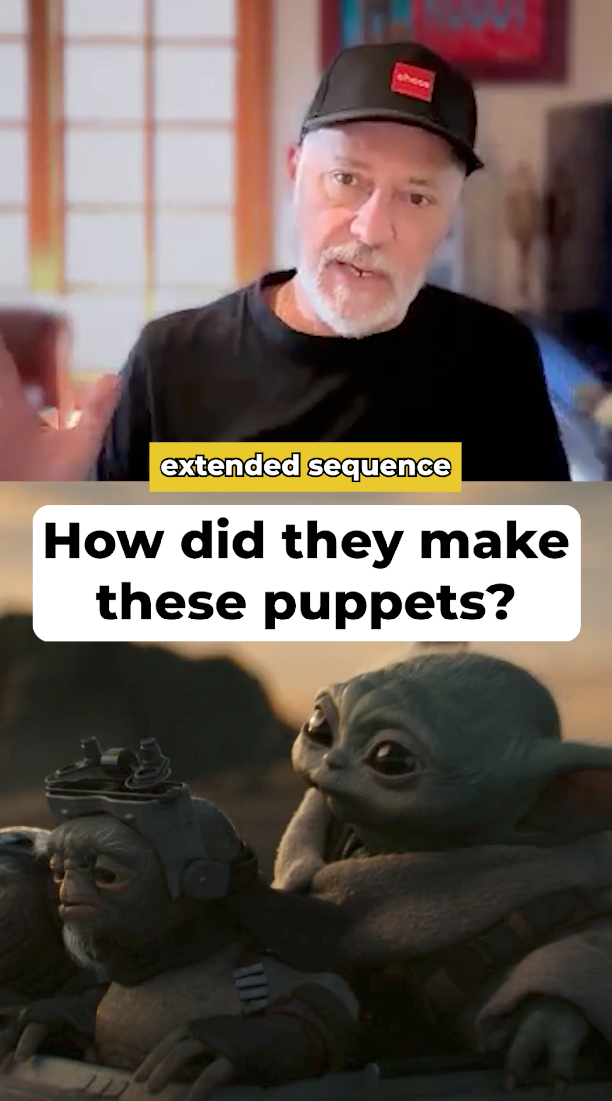 This entire Mandalorian and Grogu sequence was puppets