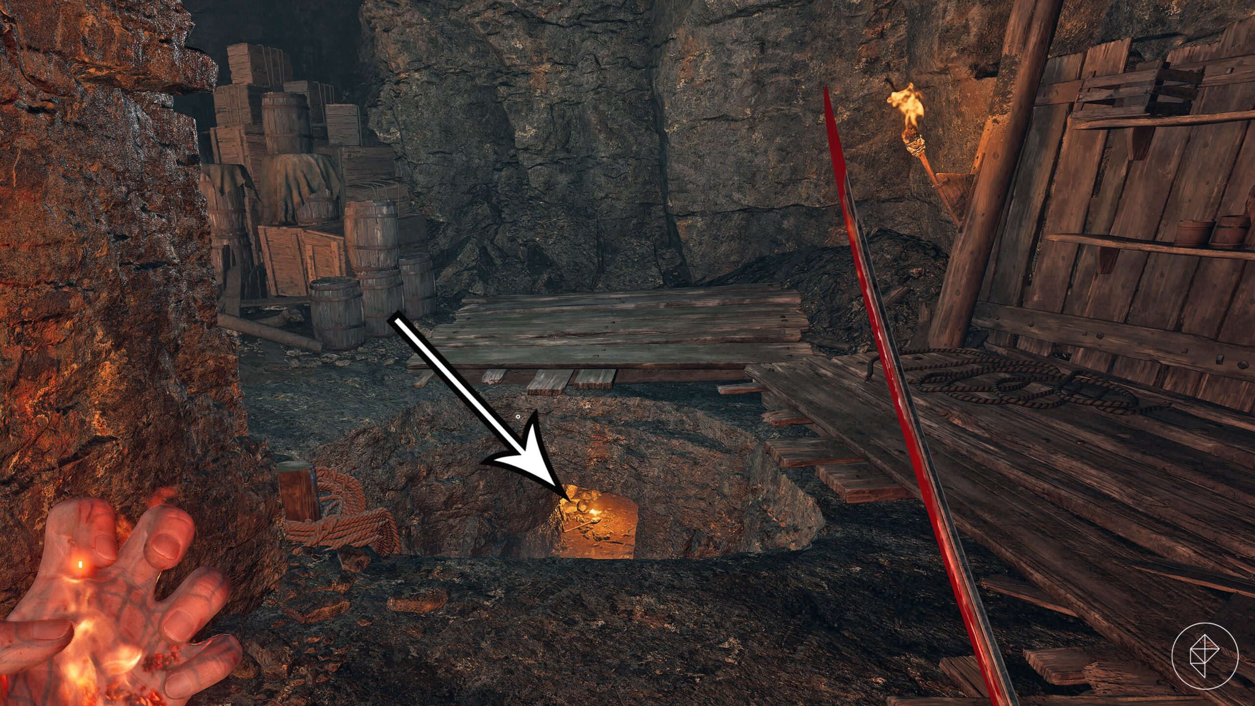 The tunnel leading to the "Homesick" quest objective in Valor Mortis.