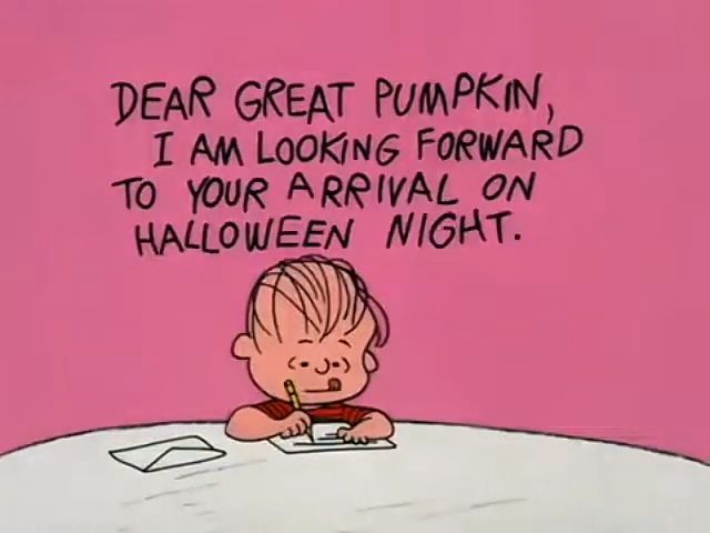 Linus Great Pumpkin Charlie Brown